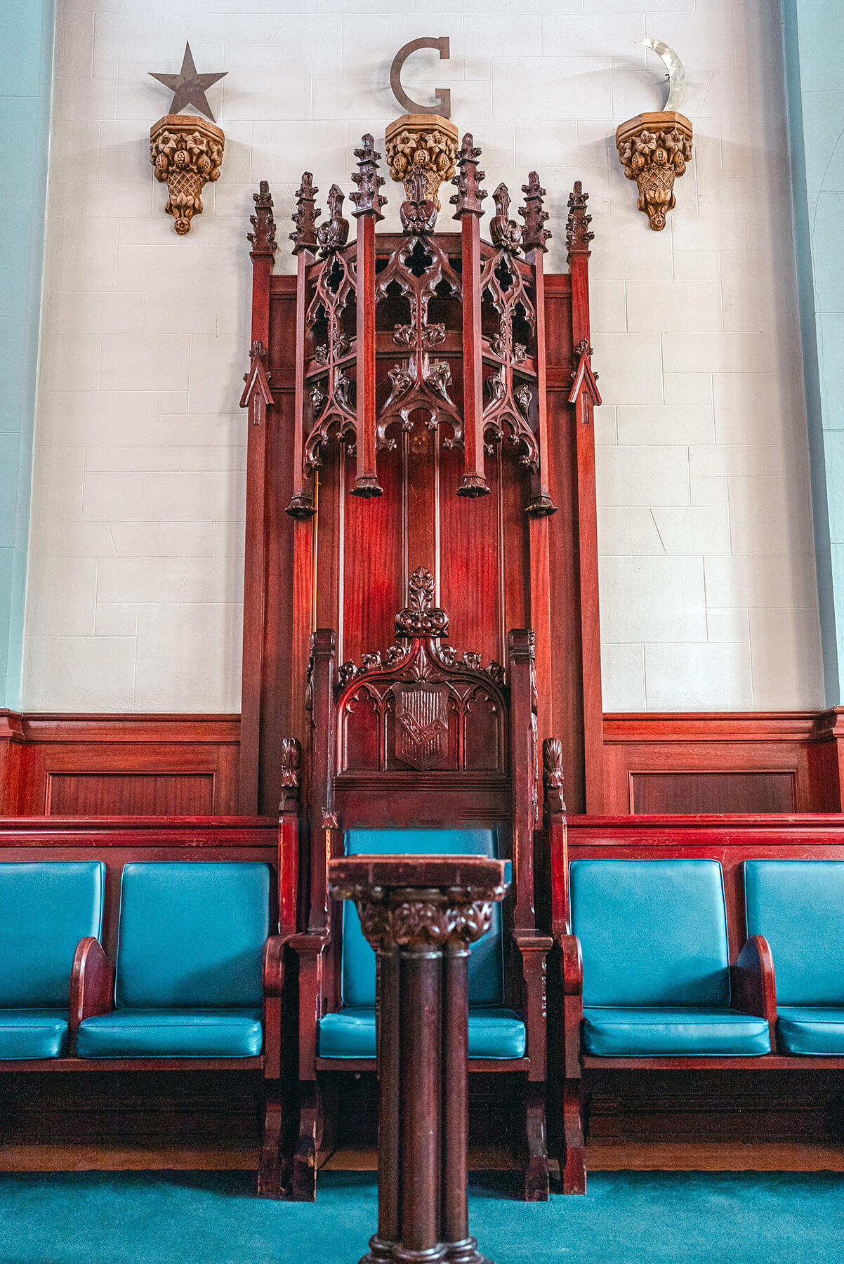 Gothic Chamber hand-carved woodwork
