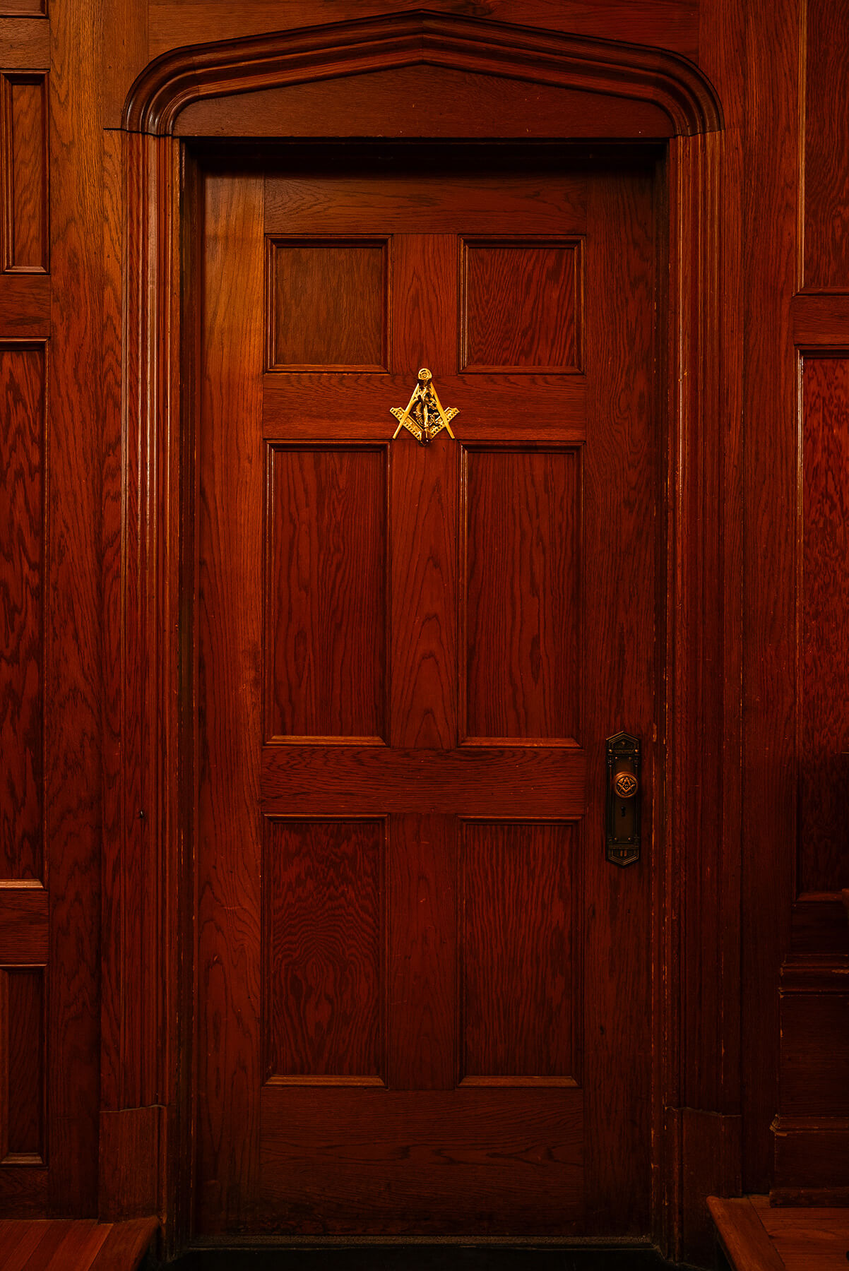 Ornate woodwork and architectural details inside Freemasons' Hall